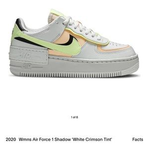 Women’s air force 1 shadow ‘white crimson tint’
